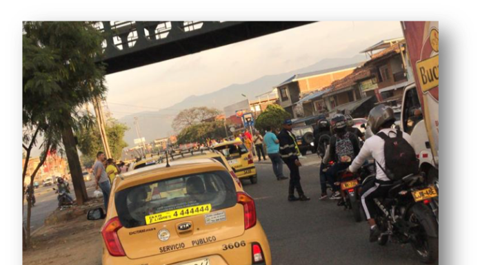 Congestión en Cali por nueva protesta del gremio de taxistas