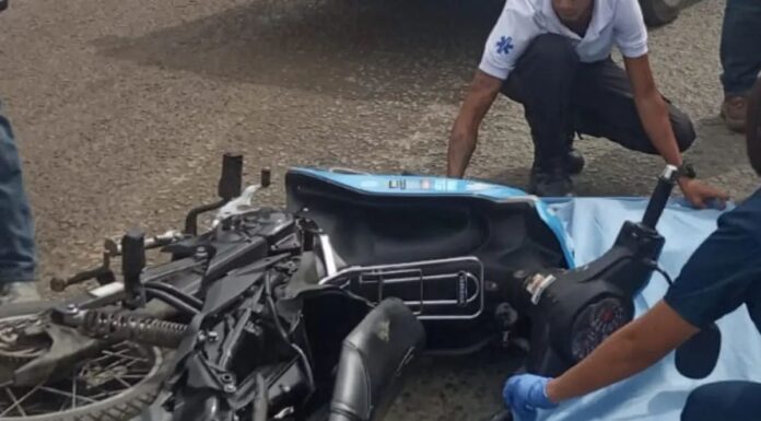 Accidente de tránsito en el puente de Juanchito