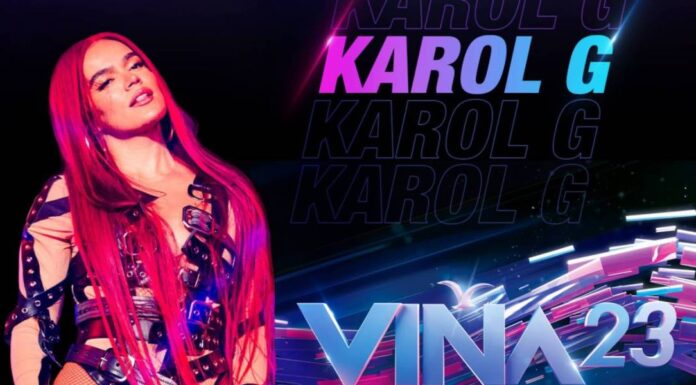 La artista colombiana Karol G en el festival Viña del Mar