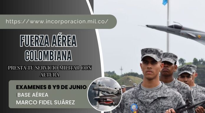 Presta tu servicio militar con altura en la Fuerza Aérea Colombiana